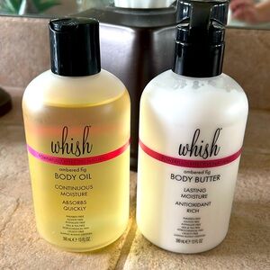 Whish Ambered Fig Body Butter and Body Oil Set